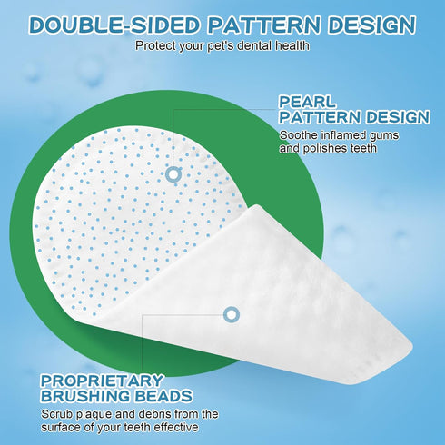 Dog Teeth Cleaning Wipes Nature Pet Dental Finger Wipes for Dogs Cats Remove Bad Breath,Reduce Plaque and Tartar Buildup Disposable Gentle Pet Den...