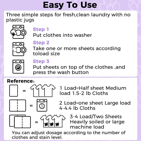 CLEARALIF Laundry Detergent Sheets, Up to 60 Loads, Fresh Lavender, liquidless, Eco-Friendly, Zero Waste, Save Space, Travel Laundry Strips for HE...
