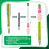 60 Pieces Plastic Beadable Pen Bead Ballpoint Pen Black Ink Beaded Pens for Kids Students Presents Office School Supplies (Green Series,Classic)...