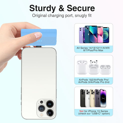 KKD Portable Charger for iPhone,Real MFi Certified with 5000mAh 12W Small Power Bank Phone Charger Battery Pack for iPhone Series 14/13/12/11/XR/X...