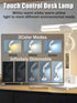 LED Desk Lamp for Office Home, Desk Lamps with Fan, Bright four-Headed table lamp, Adjustable Foldable Table Lamp with Clock Date Fan Pen Down,Tem...