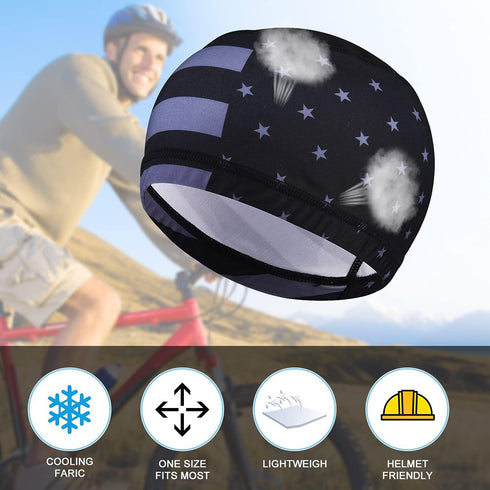 Skull Cap Helmet Liner Hard Hat Liner Running Beanie Head Wrap Bicycle Football Sweat Wicking Cycling Caps for Men Women...
