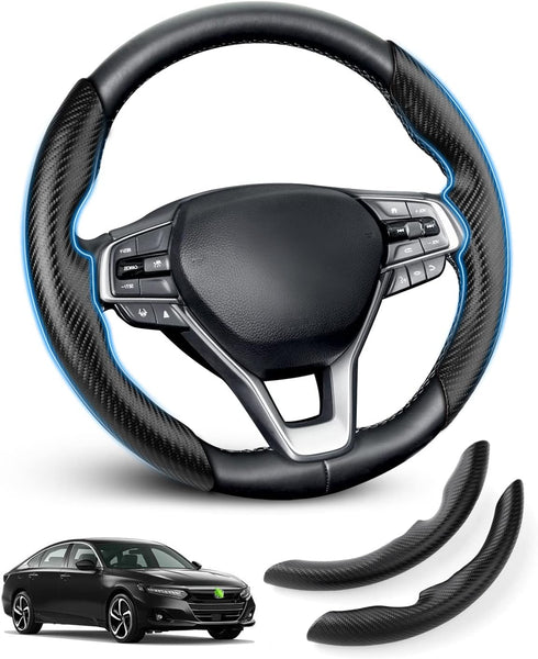 Honda Accord Steering Wheel Cover 2018-2022 Men Women Non-Slip Car Steer Wheel Cover for Honda Accord Carbon Fiber Accessories Steering Protector ...