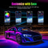 YiLaie Car Lights Interior, RGB Car Strip Light Under Dash Lighting Kit with App Control and Music Sync, Multicolor Neon Interior Lights with Char...