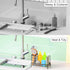 Kitchen Sink Organizer, Multifunctional Rustproof Sponge Holder Sink Organizer with Drain Tray & High Brush Holder & Dish Cloth Hanger, Kitchen Si...