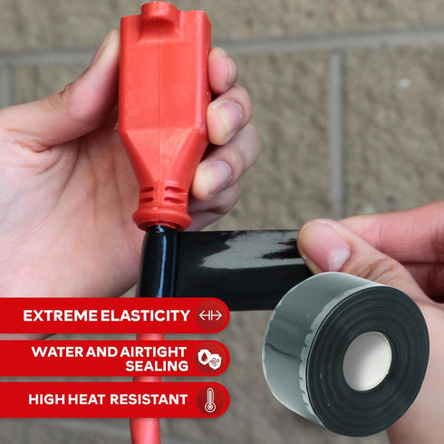 XFasten Self-fusing Silicone Tape Pro, Black, 1.5-Inch x 15-Feet, 30mils Weatherproof Silicone Rubber Sealing Tape for Outdoor Coax, Electrical Ca...