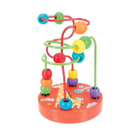Nuby Coloful Mini Wooden Bead Maze Roller Coaster- Early Educational Toy...