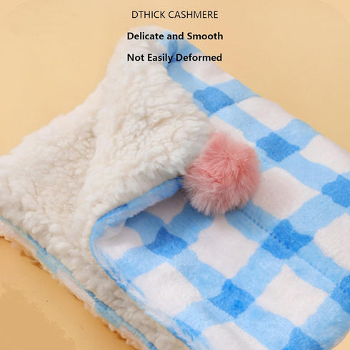 Dog Blanket for Small dogs, Soft Washable Double Sided Dog Blankets with Plaid Pattern, Cat Blankets for indoor Cats, Pet Cat Blankets for Couch P...