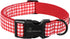 ARING PET Valentine's Day Dog Collar-Cute Cotton Heart Dog Collars, Adjustable Valentine Plaid Pet Collars Girl Puppy Collar with Quick Release Bu...