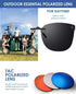 Black Polarized Clip On Sunglasses Over Prescription Glasses for Men Women, Fit Over Eyeglasses Trendy Shades...