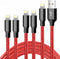 cugunu iPhone Charger, 5 Pack 3/3/6/6/10FT Apple MFi Certified USB Lightning Cable Nylon Braided Fast Charging Cord Compatible for iPhone 14/13/12...