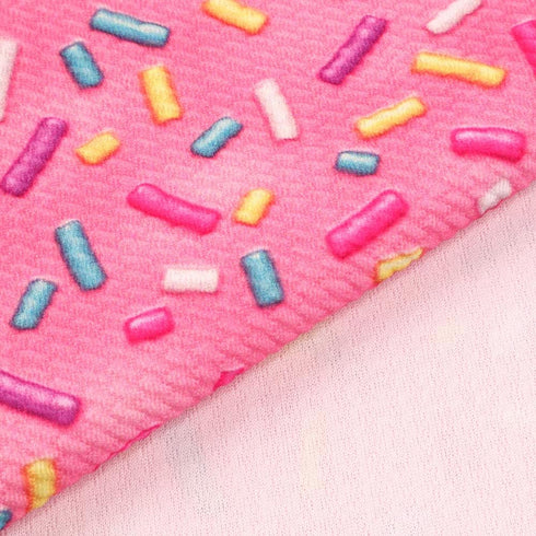 David Angie Candy Pattern Bullet Textured Liverpool Fabric 4 Way Stretch Spandex Knit Fabric by The Yard for Head Wrap Accessories (Candy)...