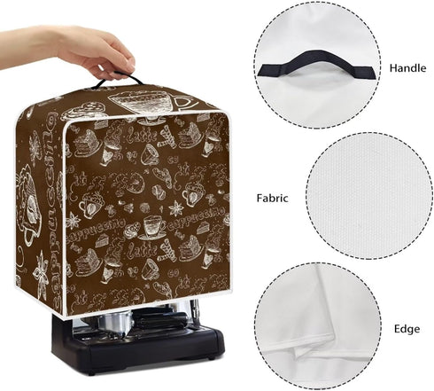 Coffee Machine Dust Cover for Kitchen Appliance and Accessories Espresso Appliance Cover Home Kitchen Appliance Cover for Stain Dust Resistant Sup...