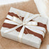 VIVIQUEN White Double Faced Satin Ribbon with Gold Edge, 1” Polyester Continuous Ribbon -25 Yards,Wide Ribbon for Gift Wrapping,Wedding,Bows Bouqu...