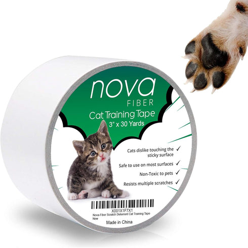 Scratch Deterrent Cat Training Tape, 3 inch x 30 Yards, Stop Your pet from Scratching Furniture, Chairs, Sofas, Textiles, Bed Posts etc....
