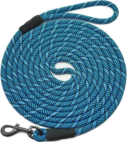 Long Rope Leash for Dog Training 12, 15, 22, 30, 50, 75, 100ft Check Cord Recall Agility Lead Dog Tie Out Long Line for Large Medium Small Dogs, G...