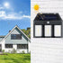 3 LED Outdoor Solar Induction Warm Light Wall Lamp, Adjustable 3-Mode Courtyard Light, Wireless Dusk to Dawn Motion Sensor Searchlight IP65 Waterp...