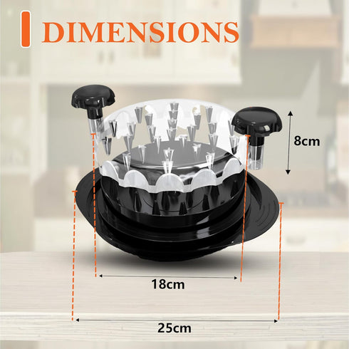 Chicken Shredder (10.8") with Bursh and Handles - Non-Skid Based Chicken Shredding Tool with Transparent Lid - Shred Chicken Tool for Chicken Brea...