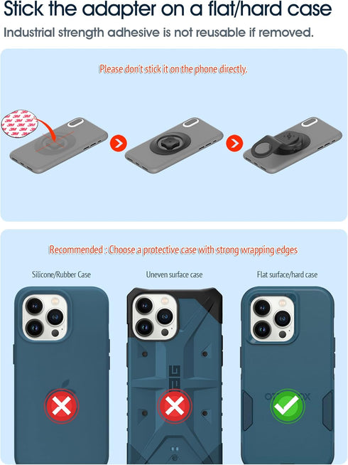 Bike Phone Mount,Mountain Bicycle Stem Cell Phone Holder,Universal Aluminum Handlebar Phone Clamp,MTB / Road E-Bike Cycling Mobile Phone Clip,Quic...