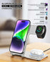 Wireless Charger, Aluminum Alloy 3 in 1 Wireless Charging Station for Apple iPhone/iWatch/Airpods,iPhone15 14,13,12,11 (Pro, ProMax)/XS/XR/XS/X/8(...