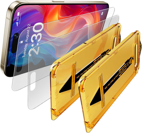 2 Pack for iPhone 15 Pro Max 6.7inch Matte Glass Screen Protector, Auto Dust Removal Easy Installation, Anti Glare Anti Fingerprint Tempered Glass...