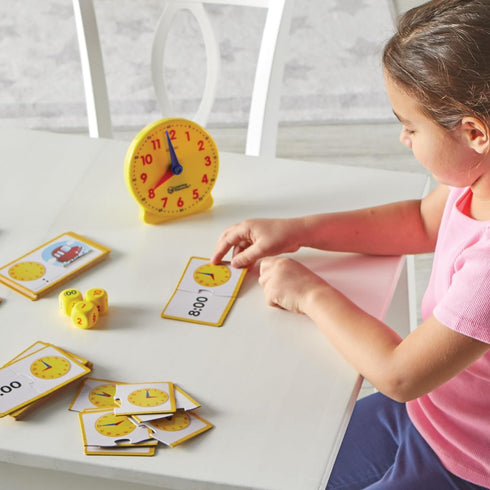 Learning Resources Time Activity Set - 41 Pieces, Ages 5+,Clock for Teaching Time, Telling Time, Homeschool Supplies, Montessori Clock...