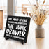 Mind is Like a Junk Drawer on a Trampoline Wooden Sign 5x5 Inch, Funny Desk Sign For Home Decor Office Decor, Funny Gifts for Women DMP40...