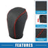 Gear Shifting Knob Cover Automatic Transmission Lever Trim for Honda Civic 10th Gen 2016-2021 PU Leather Black Red Line...