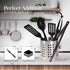 Nylon Fork Made of Heat Resistant Nylon with Plastic Handle with Hole Ideal for use with Non-Stick Pots and Pans (Pack Of 2) - By Ram Pro...