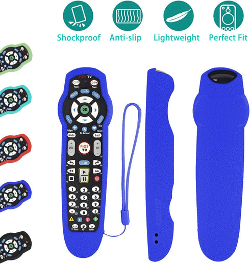 Protective Silicone Remote Case for Verizon FiOS 2-Device-in-1 Version Ver 2/3/4/5 RC2655007/01 Shockproof Washable Skin-Friendly Remote Control C...