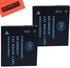 Pack of 2 DMW-BCK7 Batteries for Panasonic Lumix DMC-FH25, FH27, FP5, FP7, FS16, FS18, FS22, FS35, FS37, DMC-S1, DMC-S2, DMC-S3, DMC-SZ1, DMC-SZ5,...