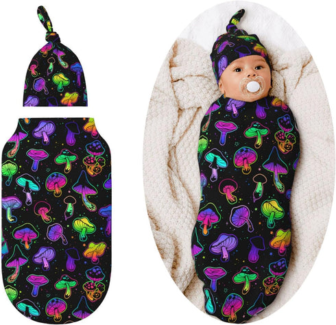 Mushroom Swaddle Blankets Newborn Receiving Blanket Baby Swaddle Wrap Soft Sleeping Sack for Baby Girls Boys...