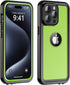 for iPhone 15 Pro Max Case Waterproof 6.1'', Full Protective Dustproof Shockproof Phone Case with Screen Protector for Apple iPhone 15 Pro Max (Gr...