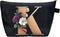 Small Letter Comestic Travel Bag Gold Alphabet with Flower Makeup Bag Portable Travel Stuff Bag Zipper Toiletry Pouch Personalized Gifts for Women...