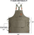 Aprons for Men Women with Large Pockets, Cotton Canvas Cross Back Apron with Adjustable Straps,Kitchen Cooking Baking Bib Work Apron...