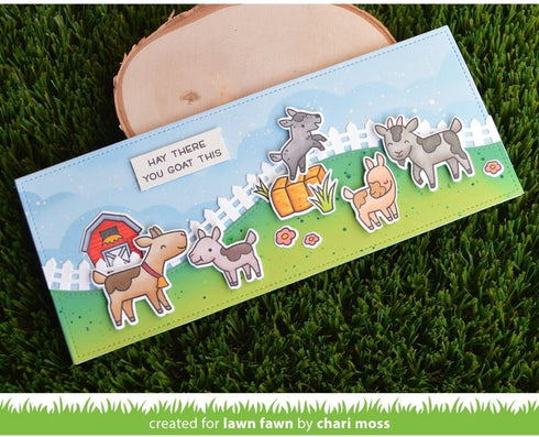 LAWN FAWN Lawn CUTS Dies Slim, Slimline Picket Fence Border...