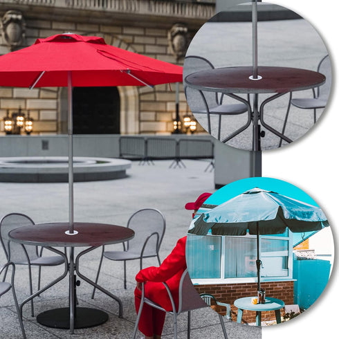AIEX 2 Pcs Table Umbrella Hole Rings, Umbrella Cone Wedge Silicone Patio Table Umbrella Hole Plug, Soft Terrace Table Umbrella Wedge for Coffee Sh...