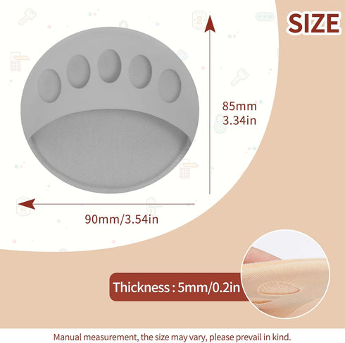 Invisible Breathable Honeycomb Fabric Ball of Foot Pads, Thickened Soft Metatarsal Cushions Socks for Flats High Heels, Prevention Pain Relief Reu...