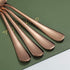 Rose Gold Serving Spoons 4 Pieces, Kyraton Titanium Plating Serving Spoon, Include 2 Serving Spoon And 2 Slotted Spoons, Stainless Steel Serving U...