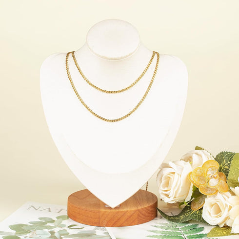 Jabogrii 16.4 Feet Gold Stainless Steel Chain for Jewelry Making Oval Curb Cuban Jewelry Making Chains with Lobster Clasps and Open Jump Rings...