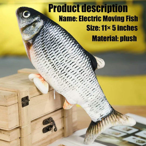 Electric Moving Fish Interactive Plush Toys...