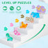 FLYINGSEEDS 6 Packs Parent-Child Themed Wooden Jigsaw Puzzles for Toddlers Ages 1-3, Level-Up Puzzles for Beginner, Montessori Learning Toys Presc...
