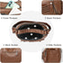 Womens Crossbody Bag Soft Leather Handbags Multi Pocket Satchel Waterproof Hobo Shoulder Bag Messenger Bag...