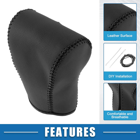 Gear Shifting Knob Cover Automatic Transmission Lever Trim for Hyundai Tucson 2006-2013 PU Leather Black...