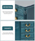 1pcs Miniature Chest of Drawers: Dollhouse Blue Tall Drawer Cabinet 1:24 Scale Mini Nightstand for Doll House Accessorie 2.12in ABS...