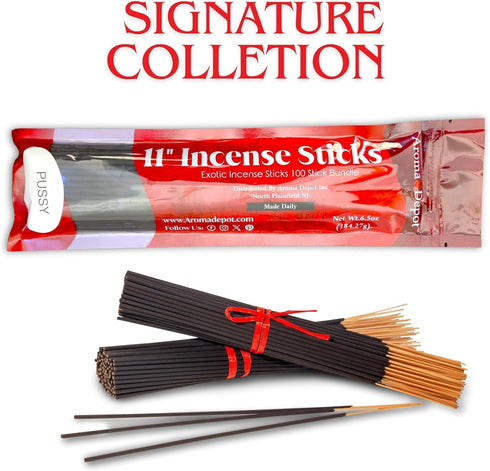 Nag Champa Most Exotic 11'' Incense Sticks. Approx. 85 to 100 Sticks Per Bundle, Each Natural Stick Burns for 45 mins to 1 Hour Each. Long Lasting...