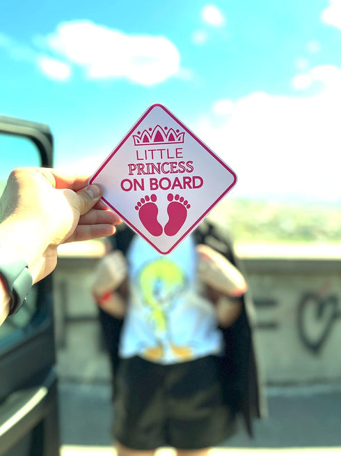 Princess On Board Car Sign - Princess On Board Decal - Princess Automotive Sign - Princess On Board Sticker for Cars - Princess On Board Window De...
