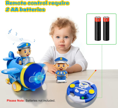 HDOIT Remote Control Airplane Toddler RC Plane Toys for 3 Year Old Boy and Girls, Activity Cool Birthday Christmas Music Gift for 3-12 Years Boys ...
