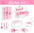 10 Pieces Mini Kitchen Set Dollhouse Kitchen Miniature Kitchen Set Doll Mini Kitchen for Kids Doll House Furniture and Accessories Set Mini Dollho...