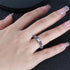 Ginger Lyne Collection Cherri Purple Princess Cut Engagement Wedding Band Bridal Set...